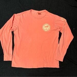 US Vintage Panama City Beach Graphic Long Sleeve T Shirt Pink/ Peach Unisex Sz M